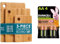 Premium Extra-Thick Wooden Chopping Boards - 3 Piece Bamboo Chopping Board Set - 33x22cm / 28x22cm & Duracell Rechargeable AA Batteries (Pack of 4), 2500 mAh NiMH, pre-Charged, Our No. 1