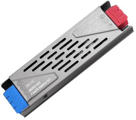 KSIBNW Netzteil 24V 200W LED Trafo 230V auf 24V Transformator, Treiber Schaltnetzteil Adapte Extra Dünn Netzteil für LED-Streifen Lampen Strahler Lichtbänder, AC 230V to DC 24V 8,3A 200W
