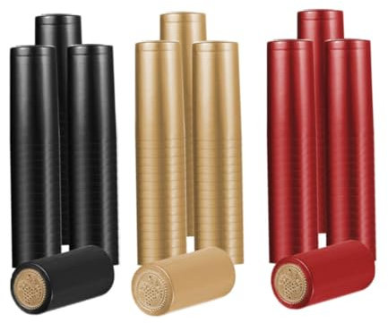 150pcs Capsules de bouteille de vin Capsules de rétrécissement thermique PVC Bouteille de vin Caps d'enveloppe de sceau rétractable pour caves à vin