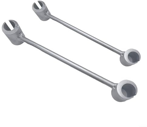 Emiif Türscharnier-Einstellwerkzeug, integrierter Stahlflaggen-Scharnier-Reparaturschlüssel, 33 cm Hebel für Feuer-Reinraum-Sicherheitstüren (14 + 18 mm)