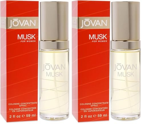 Jovan Musk Cologne Spray for Women, 59 ml (Pack of 2)