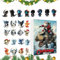 Blue Dragons Adventskalender 2024, 24-Tage Weihnachts Countdown Kalender Mit 24 Teilen Niedlicher 2D Drachen Weihnachtsdekoration Zum Aufhängen, für He-im Weihnachtsdekorationen