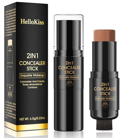 2-in-1 Contour+Highlighter Stick – Bronzer für Gesichtskonturen, 24h wasserfest & blendbar, vegan, nicht komedogen, matt, universelle Hauttöne(Mokka, Einheitsgröße)