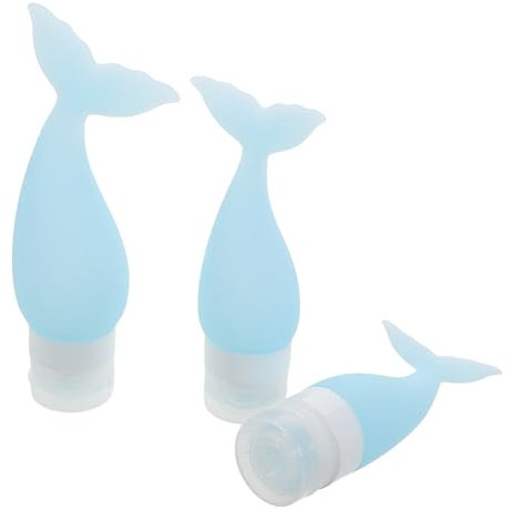 Beatifufu 3stücke Teiliges Silikon Reiseflaschen Für Shampoo Conditioner Lotion Auslaufsichere Nachfüllbare Toilettenartikel-behälter Mit Kreativem Design Für Reisen