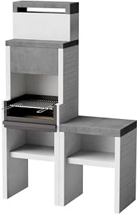 MAESTRO FERRETERO TUOZI 21er-Pack VENIT Flex - Outdoor-Küche VENIT Flex HOTTE - Modularer Grill mit Edelstahlgrill und Arbeitsfläche (119 x 47 x 185 cm)