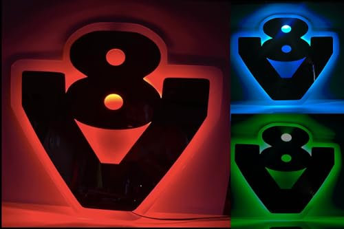 Scania v8 - Lkw Zubehör Scania v8 Schild - Scania Led Logo RGB