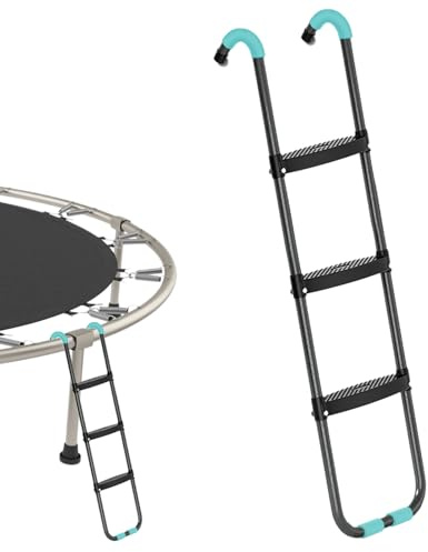Trampoline Ladder – Metal Stable Trampoline Ladder, Children's Trampoline Accessories | With 2/3 Steps, Non Slip Stages For Safe Climbing While Jumping And