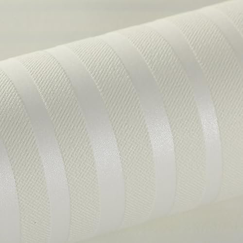 Trafagala White Wallpaper for Bedroom Minimalist Plain White Wallpaper Modern Striped for Living Room TV Backdrop Hallway Hall