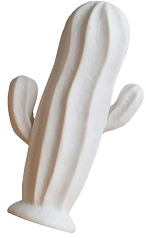 STOBAZA 1 Pezzo Decorazione Cactus Bianco Scultura per Interni per Camera e Studio Design e Fresco Oggettistica Resistente e Sicura