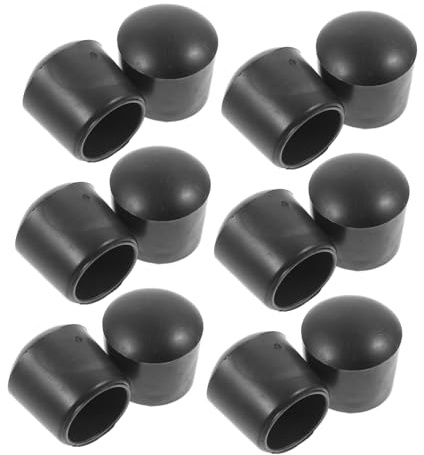 Yardwe 32 Stück Kicker Zubehör Kickertischstangen Plastikschraubenkappen Foosball -Endhülle TIPP -Protektoren Austausch von Tischfußballteilen Teile für Fußballtische PVC Schwarz