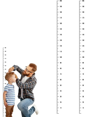 2 Stück Messlatte für Kinder, Maßanzeige Lineal Kinder Messlatte Wandaufkleber, Tragbare Höhenmessung Kleberlineal, Wanddekoration für Kinderzimmer Schlafzimmer Wohnzimmer Innendekoration