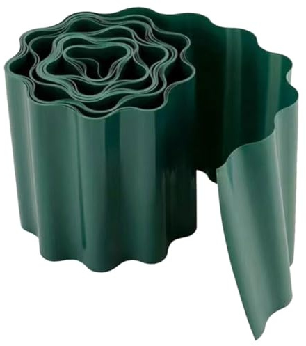Grüne Gartenraseneinfassung aus Kunststoff für Beete und Hofzaun