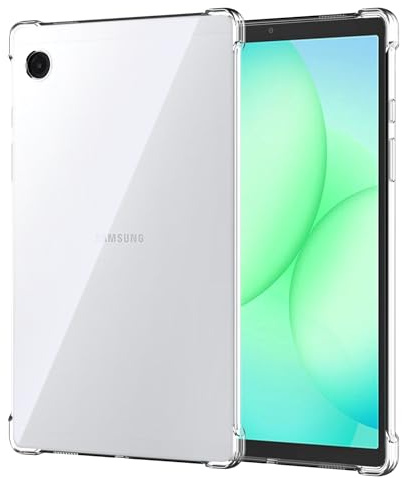 AUUYYA Clear Case for Samsung Galaxy Tab A11 8.7 Inch (SM‑X130/X133/X135F/X135G), Airbag Drop Anti Yellowing Anti-Scratch Shockproof, Slim Flexible Silicone TPU Protective Tablet Cover Case