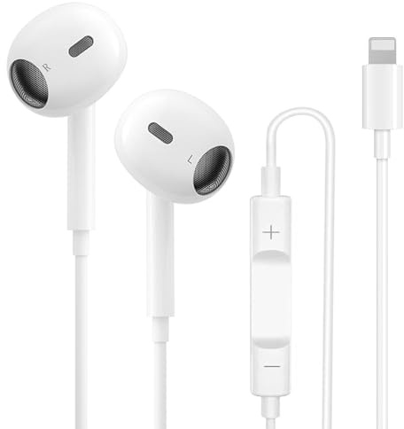 LIIGOU In-Ear Kopfhörer mit Kabel für iPhone, HiFi Stereo Ohrhörer mit Mikrofon & Lautstärkeregler, kompatibel mit iPhone 14/14 Pro/14 Pro Max/13/12 Mini/SE/11/X/XS Max/XR/8/7 Plus iPad