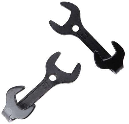 Veemoon Lot de 2 Crochets Muraux en Fer Noir, Style Industriel Vintage, Porte-vêtements et Serviettes Multifonction, Support Mural Pratique pour Salle de Bain, la Cuisine et Bureau,