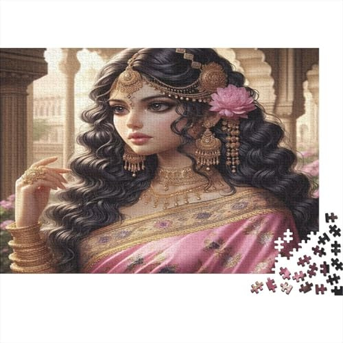 Indian Queen Jigsaw Puzzles 1000Pc Recycled Paper for Adults Puzzle for Adults Educational Game Decompression Fun Home Activity Great Gift Idea for Gift Giving 70x50cm/1000pcs