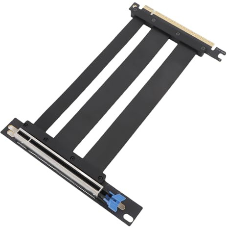 Jectse PCIe 5.0 X16 Riser-Kabel, 128 Gbit/s Geschirmtes GPU-Verlängerungskabel mit Plug-and-Play-Funktion, für RTX 4090 Ti PC-Gehäuse, Server, ITX-Systeme und Wasserkühlungen (15 cm)
