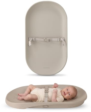 Deryan Wickelauflage - Wickelauflage Abwaschbar und wasserdicht auf EVA-material - Leicht und weich Baby Wickelunterlage - Rutschfestes Design - 66 x 36 x 6 cm - Taupe