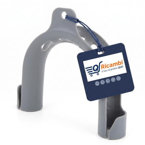 EQ Ricambi | Gancio Tubo Scarico Lavatrice a Forma di U | Supporto Curva 180° Anti Piega per Tubo Lavastoviglie e Asciugatrice | 100x120 mm per Tubi Fino a Ø 25 mm | Fissaggio a Parete