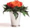 ROSEMARIE SCHULZ Heidelberg Infinity Blumen in silberfarbenen Becher 3 konservierte Rosen langhaltend (Orange, 3 Rosen)