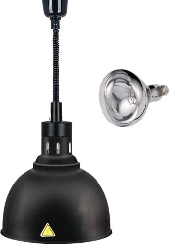 JIAWANSHUN Retractable Heat Lamp for Food 250W Heating Bulb for Restaurant