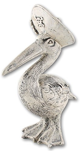 440s.de Pelikan Mann, Weiss-grau, H ca. 31 cm | AM-32720 | 4056422327207