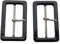 WedDecor Gürtel Schnallen Schwarz für Beutel,Mäntel,Regen Jacken,Kleidung Reparatur,Riemen,Kunst,Handarbeiten,Nähen Bekleidung,Beschichtet PVC Klemmen,50mm Innen bar,Gesamt L X B 63mm X 38mm,BK20