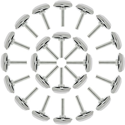 sourcing map Verstellbare Möbelfüße Möbel Nivellierfüße Verstellbarer Nivellierer für Schrankbein 24pcs M6 x 25 x 30mm