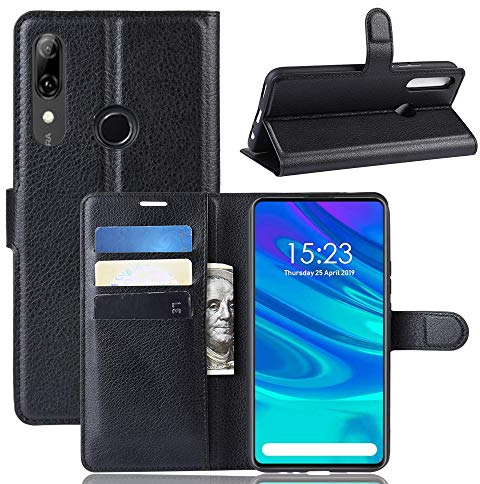 Fertuo Cover Huawei P Smart Z/Honor 9X, Custodia Portafoglio Cover a Libro in Pelle Flip Case con Silicone Bumper, Fibbia Magnetica, Porta Carte, Kickstand, per Huawei P Smart Z/Honor 9X, Nero