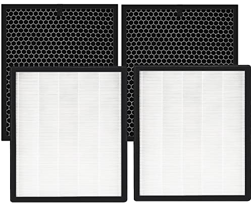 LV-PUR131 Replacement Filters Compatible with LEVOIT Air Purifier Models LV-PUR131s and LV-PUR13, LV-PUR131-RF, 2 Pack True HEPA and Activated Carbon Filters