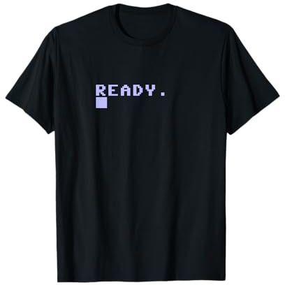 Ready C64 Heimcomputer 80er Retro Gamer Erinnerung Geschenk T-Shirt