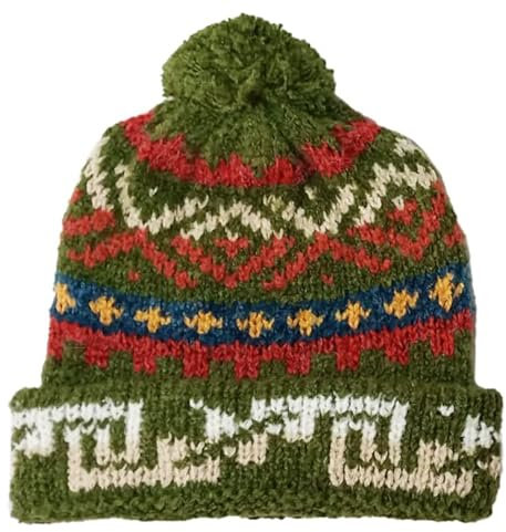 TINKUY Peru Wintermütze aus Alpakawolle, handgefertigt, Militär, Einheitsgr��e