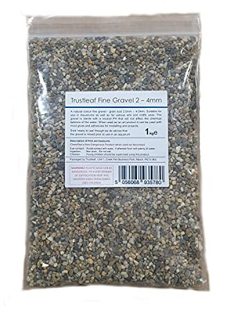 Trustleaf 1kg Natural Colour Fine Gravel 2-4mm Grain for Gardens and Aquariums