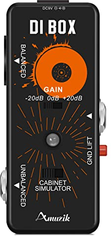 Amuzik Di Box Effect Pedal Matchbox Effector for Electric Guitar Pedal with Ture Bypass Mini Size