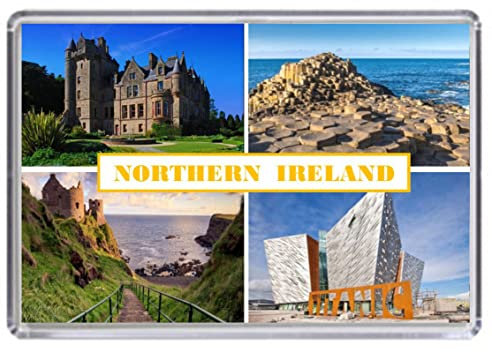 Northern Ireland Souvenir Acrylic Fridge Magnet, 7 x 4.5cm