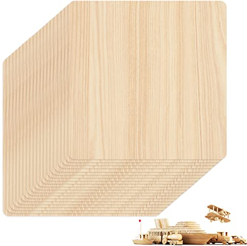 20 Stück Balsaholz Platten Sperrholz 200mm x 200mm x 3mm, Balsabretter für DIY Handwerk Modell Flugzeug Schiff Holzarbeiten Boot Häuser und andere Gebäude