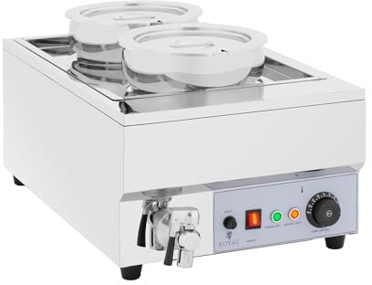 Royal Catering RC_BM_05 Soup Station 2 x 7 L 1500 W Bain Marie Food Warmer Electric Food Warmer Food Warmer Stainless Steel