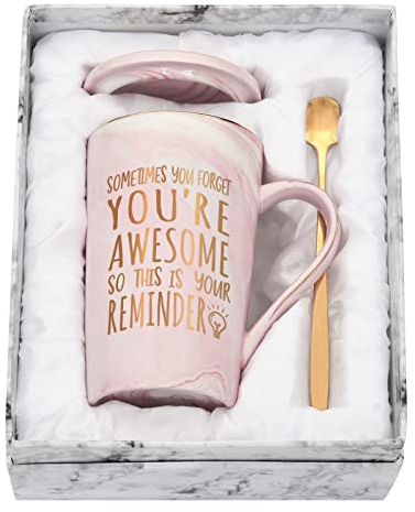 Thank You Gifts for Women, Sometimes You Forget You are Awesome Mug, Congratulations Gifts, Employee Appreciation Gifts, Inspirational Encouragement Gifts for Women, Friends, Coworker with Gift Box