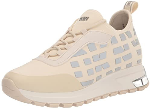 DKNY Damen Bequemer schicker Schuh Meanna Sneaker, Egg Nog, 35.5 EU