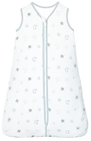 Lictin Baby Sleeping Bag 1.0 Tog Sleep Sack, 100% Cotton Baby Summer Sleeping Bag with Adjustable Length, Baby Wearable Blanket Unisex Toddler Newborn Sleep Bag 18-36 Months, White