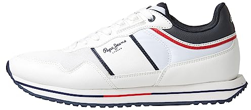 Pepe Jeans Herren Tour Club Sneaker, Weiß (Weiß), 40 EU, weiß, 40 2/3 EU