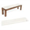 HAVE A SEAT Living - Bankauflage 140x40 cm - Bequeme Sitzauflage Bank, 5 cm Dick - Waschbar bis 95°C, Orthopädisch, Wetterfest - Made in Germany (140x40 cm, Weiß)