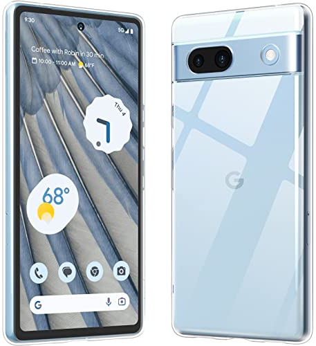 caslord Coque pour Google Pixel 7A, Anti-Jaunissement étui de Protection Transparente Antichoc Anti-Rayures, TPU Silicone Bumper Case pour Google Pixel 7A, Clear