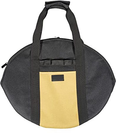 LINGJIONG Grill Pan Storage Bag, Portable Cast Iron Pan Bag Zipper Bag Cast Iron Grill Pan Tray Organizer with Handles for Outdoor Camping