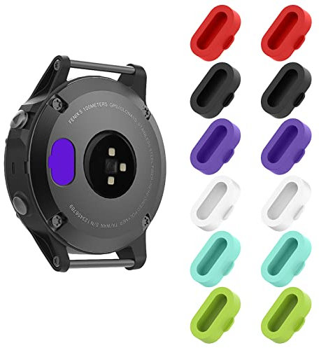 Spine Antipolvere Compatibili con Garmin Venu 2, Cappucci di Protezione Porta Caricabatterie in Silicone Colorato Compatibili con Garmin Fenix 7/7S/7X