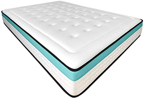 DUÉRMETE ONLINE - Colchón Viscoelástico Bio MAX Premium con Viscogel, Firme y Confortable, Grosor 24cm, Antiácaros, Antibacterias e Hipoalergénico, 135 x 180