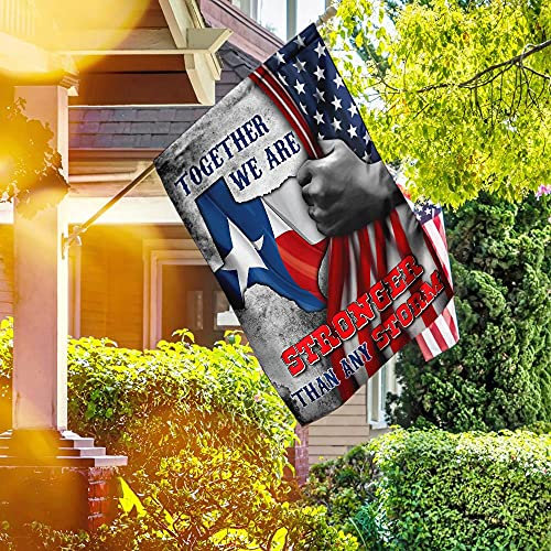 Feiertage Flags Wind Und Regenfeste Indoor Flagge Perfekte Hofflagge Décor Für Bauernhof Porch Veranda Gemeinsam Sind Wir Stärker Als Jede Sturm-Texas-Flagge 70x100cm
