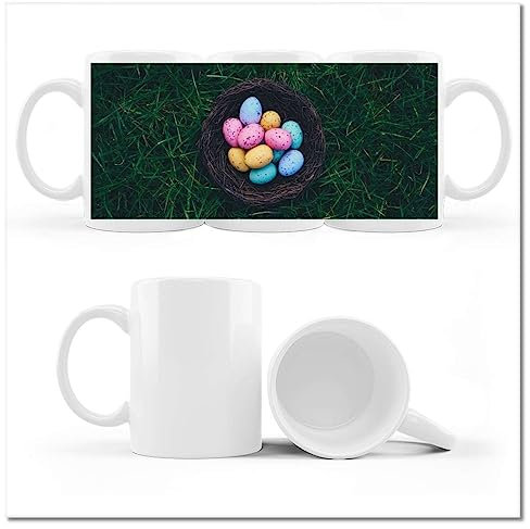 Kaffee Tee Tasse Tasse mit Foto Ostereier Korb Nr.H4656M_Cup