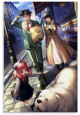 UMCHU Spy Family Anya Poster Dekorative Malerei Leinwand Wandkunst Wohnzimmer Poster Schlafzimmer Malerei,Wandkunst Bilddruck Moderne Familienzimmer Dekor 08x12inch(20x30cm)