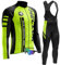 HECLOK Uomo Ciclismo Autunnale Complet Abbigliamento Ciclismo Set Manica Lunghi Tuta Ciclismo＋Pantaloni Ciclismo con 9D Imbottitura in Gel＋Occhiali Antivento da Ciclismo (TYP-4,L)